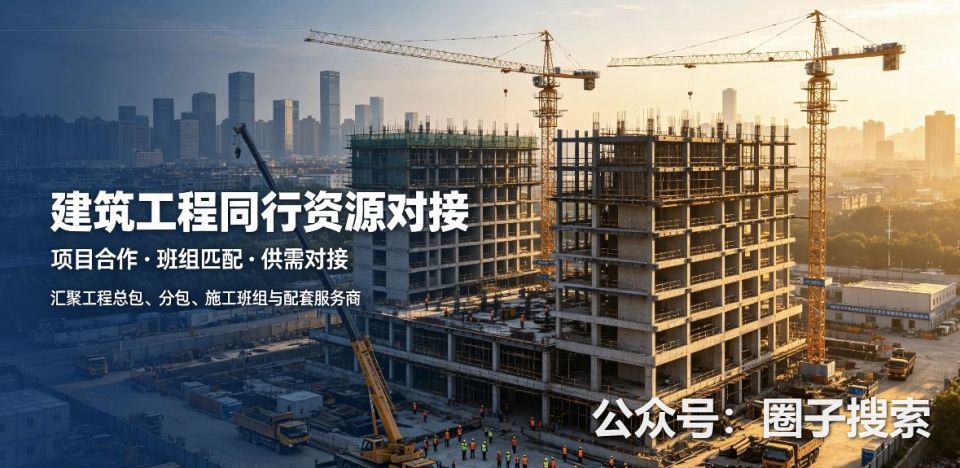 建筑工程同行去哪里对接项目、班组与合作资源